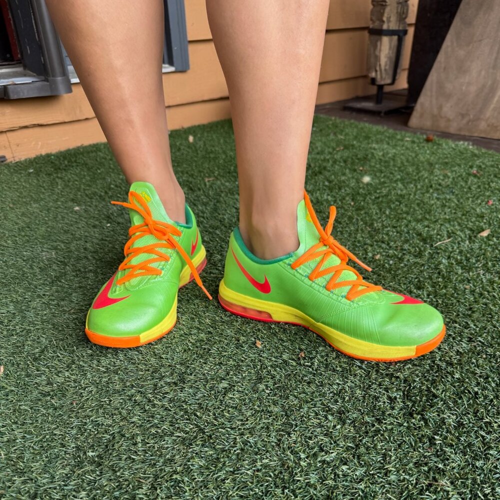 Nike KD 6vGS 'Hero Collection' Kid Size 5.5 - Neon green + Hot Pink